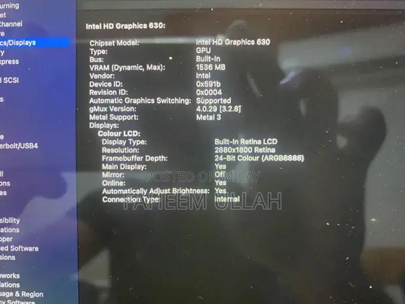 MacBook Pro 15-inch 2017 Touch Bar Intel Core i7 Laptop