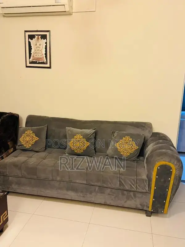 L Shape Sofa Set with 5-Seater and Center Table