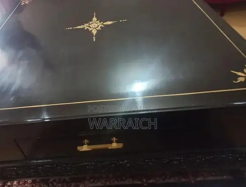 Dark Brown Wooden 8-Seater Dining Table with Drawers