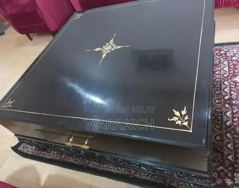 Dark Brown Wooden 8-Seater Dining Table with Drawers