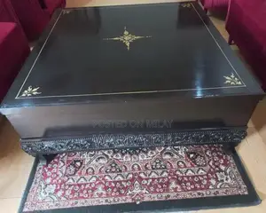 Dark Brown Wooden 8-Seater Dining Table with Drawers