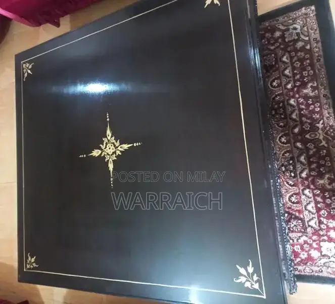 Dark Brown Wooden 8-Seater Dining Table with Drawers