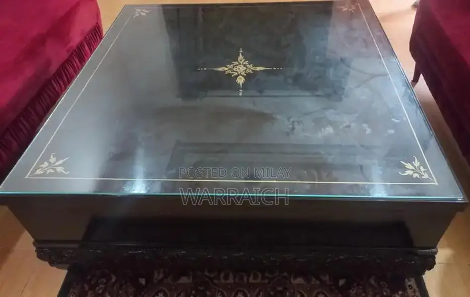 Dark Brown Wooden 8-Seater Dining Table with Drawers