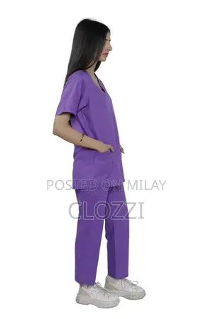 Women's Medical Scrubs Set - Professional V-Neck Uniform