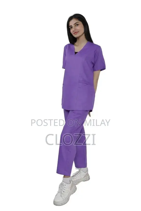 Women's Medical Scrubs Set - Professional V-Neck Uniform