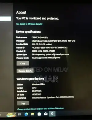 HP EliteBook Touchscreen Laptop Core i5 8th Gen