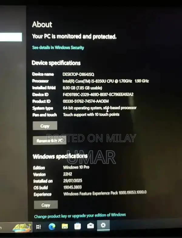 HP EliteBook Touchscreen Laptop Core i5 8th Gen