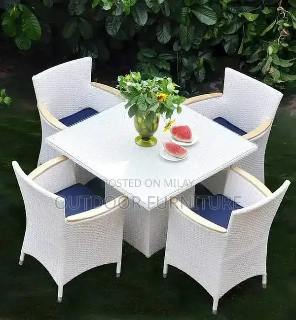Outdoor Rattan Patio Furniture Set - Garden Chairs and Tables