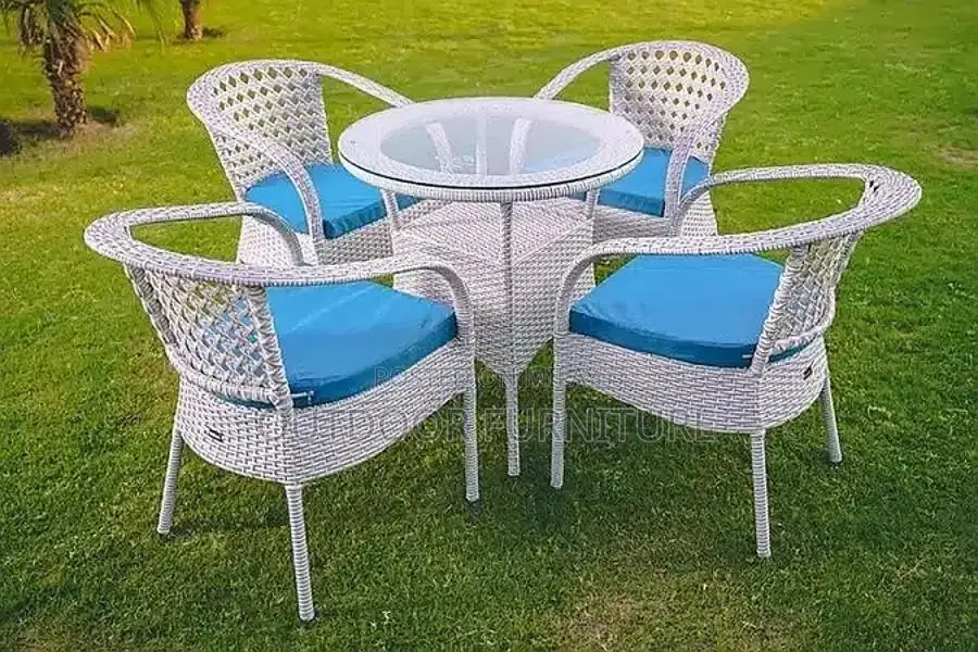 Outdoor Rattan Patio Furniture Set - Garden Chairs and Tables