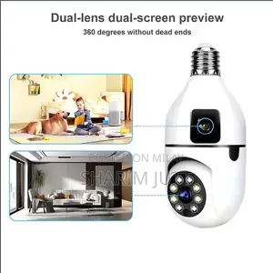 WiFi Dual Lens E27 Bulb Security Camera - Smart Home Surveillance