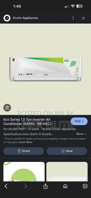 1.5 Ton Split Air Conditioner - Low Usage, Excellent Condition