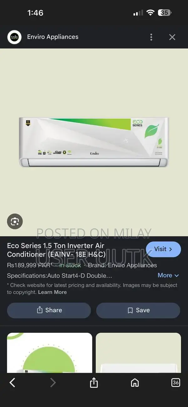 1.5 Ton Split Air Conditioner - Low Usage, Excellent Condition