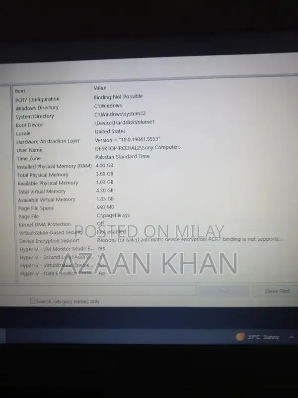 Laptop with Minor SSD Health Issue, Great Condition