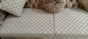 Golden 7-Seater Sofa - Lightly Used Living Room Furniture