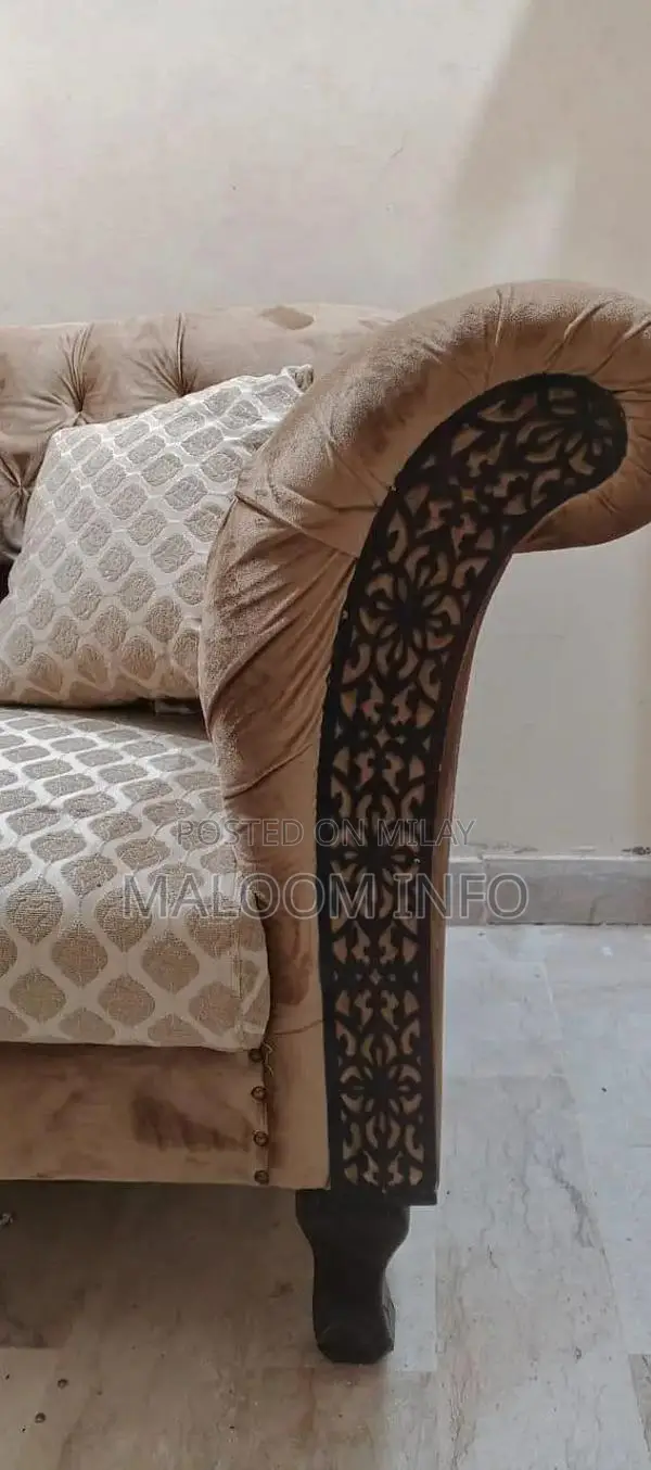 Golden 7-Seater Sofa - Lightly Used Living Room Furniture