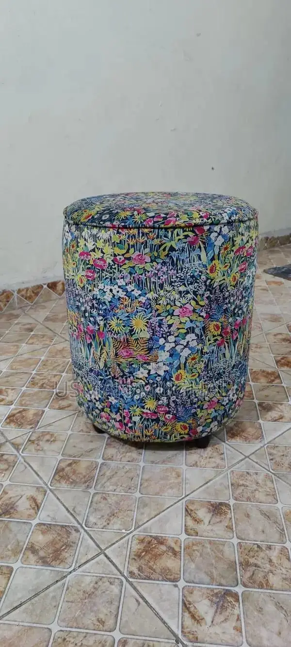 Velvet Ottoman Set - 4 Comfortable Plush Footstools