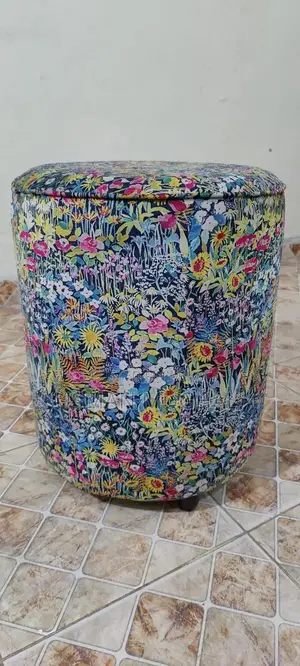 Velvet Ottoman Set - 4 Comfortable Plush Footstools