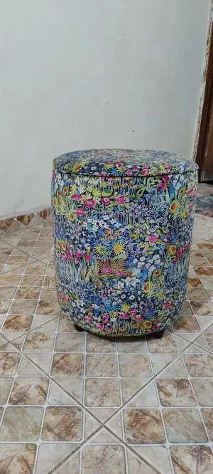 Velvet Ottoman Set - 4 Comfortable Plush Footstools