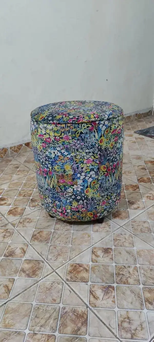 Velvet Ottoman Set - 4 Comfortable Plush Footstools