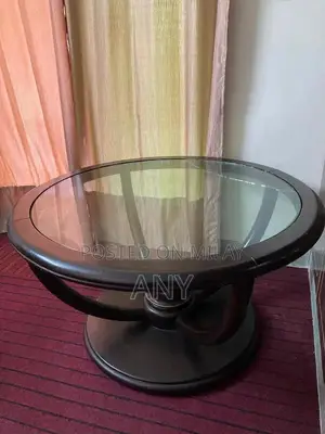 Solid Wood Dining Table - Seats 4-6 People with Glass Top