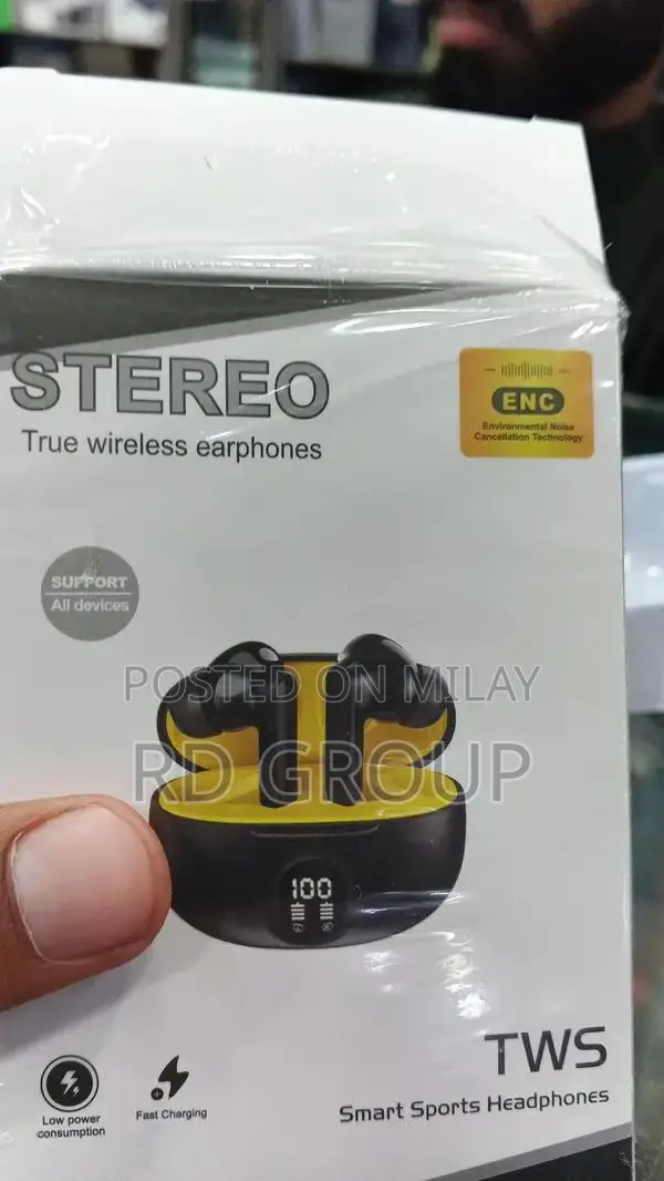 Stereo Wireless Earbuds with Fitness Tracking