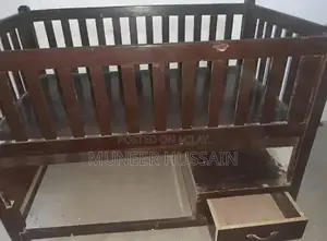 Wooden BABY CRIB FOR with storage Drawers KIDS FURNITURE baby cots