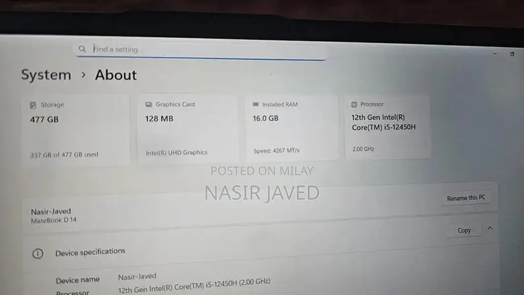 Huawei MateBook D14 2024 Laptop - 12th Gen Intel Core i5