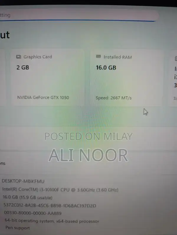 Gaming PC: i3 10100f, GTX 1050, 16GB RAM Desktop Computer