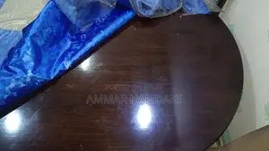 Large Wooden Dining Table Set with 8 Chairs