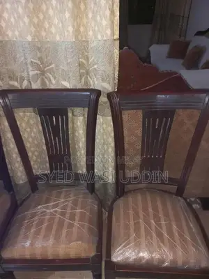 Photo - Dark Brown Wooden Dining Chairs - Set of 6