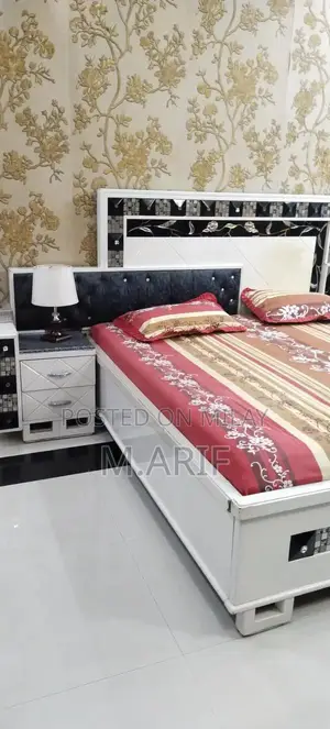Photo - Complete Bedroom Furniture Set with Bed, Side Tables, and Dresser