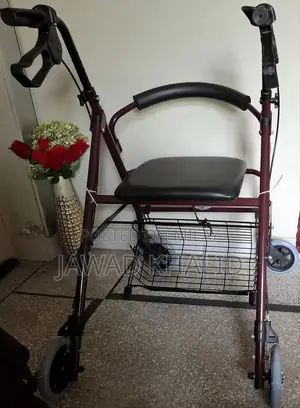 Aluminum Rollator Walker with Seat, Backrest, and Storage Basket