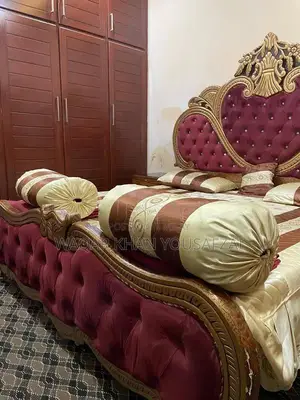 Complete Bedroom Furniture Set with Bed, Dresser, and Sofa Chairs