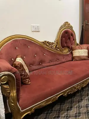 Complete Bedroom Furniture Set with Bed, Dresser, and Sofa Chairs