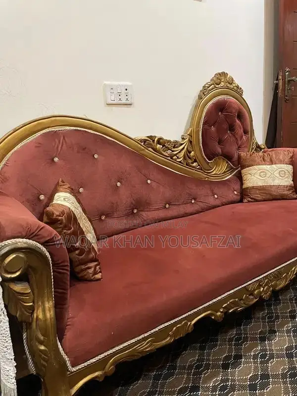 Complete Bedroom Furniture Set with Bed, Dresser, and Sofa Chairs