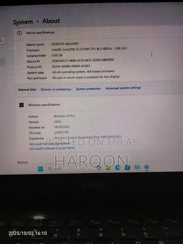 Intel i3 Office Laptop with 6GB RAM