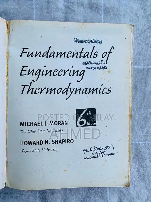 Fundamentals of Engineering Thermodynamics - 6th Edition Textbook