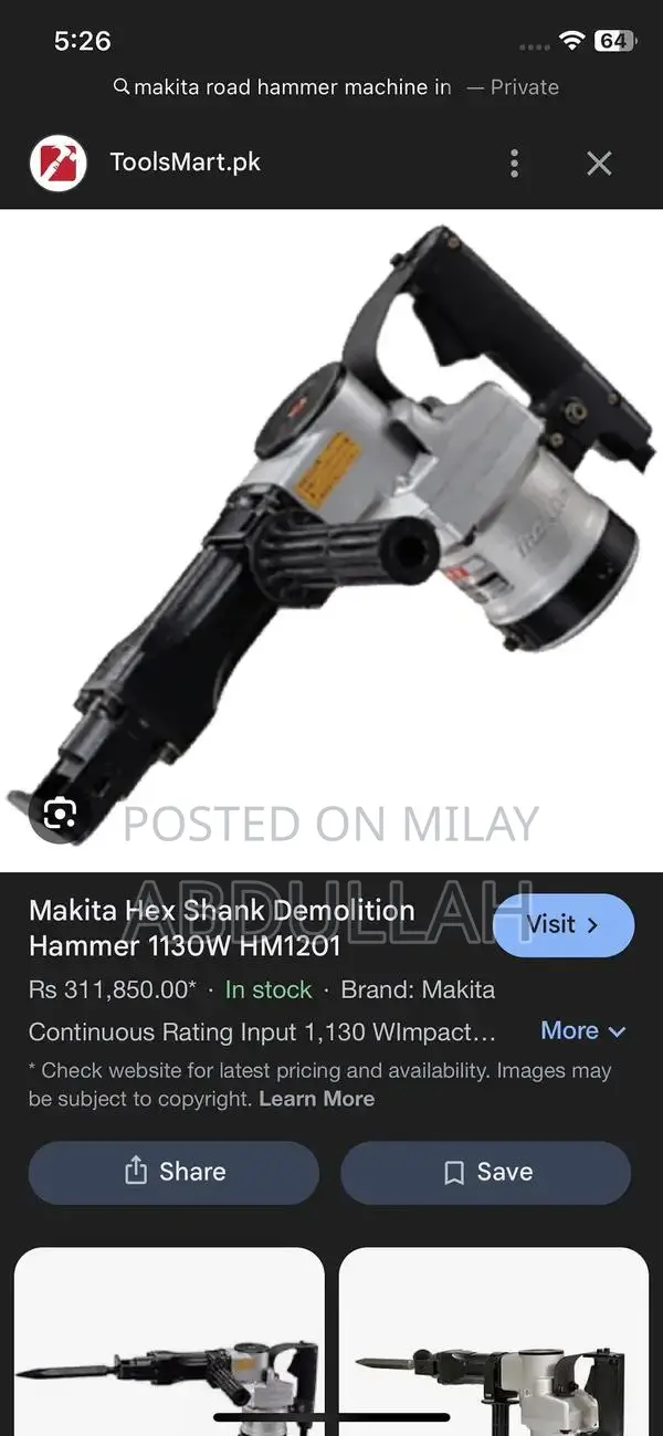 Makita Professional Hammer Drill - Heavy-Duty Power Tool for Construct