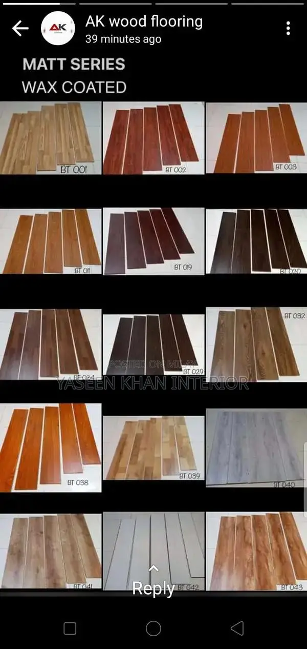 Waterproof Vinyl Flooring with Wooden Patterns and Multiple Designs