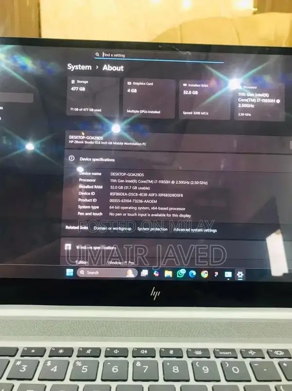 Z Book Core i7 11th Gen High-Performance Laptop
