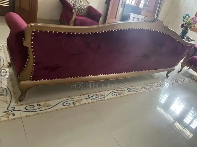 Burma Teak Wood 7-Seater Sofa Set with Multiple Seating Options