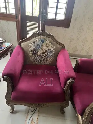 Burma Teak Wood 7-Seater Sofa Set with Multiple Seating Options