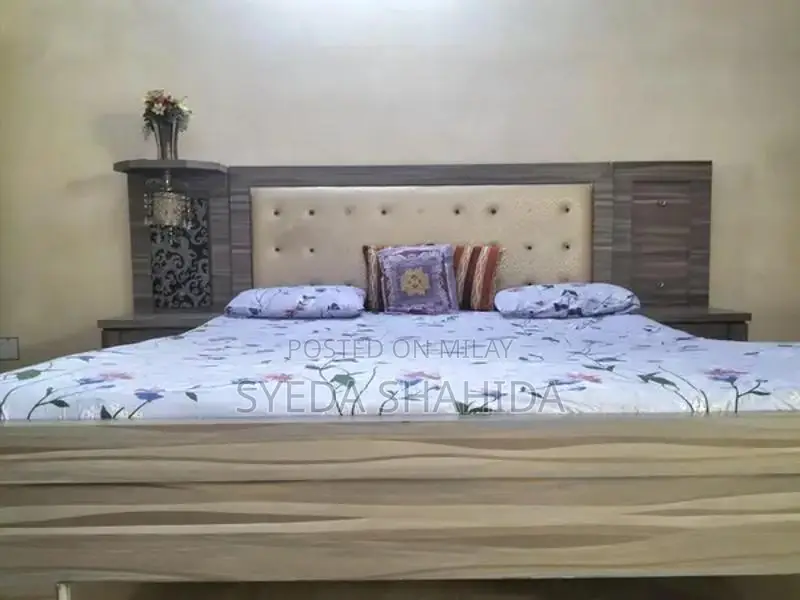 Modern Double Bed Set with Almirah Wardrobe Storage Solution