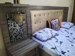 Modern Double Bed Set with Almirah Wardrobe Storage Solution