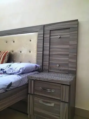 Modern Double Bed Set with Almirah Wardrobe Storage Solution
