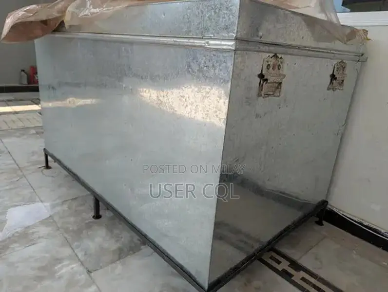Sturdy Galvanized Iron Trunk with Stand