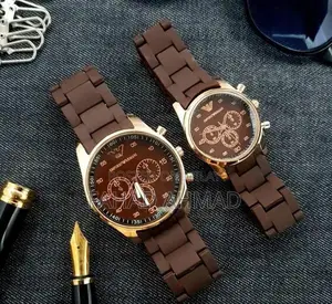 Unisex Stainless Steel Chronograph Couple Watches - Multicolor Design