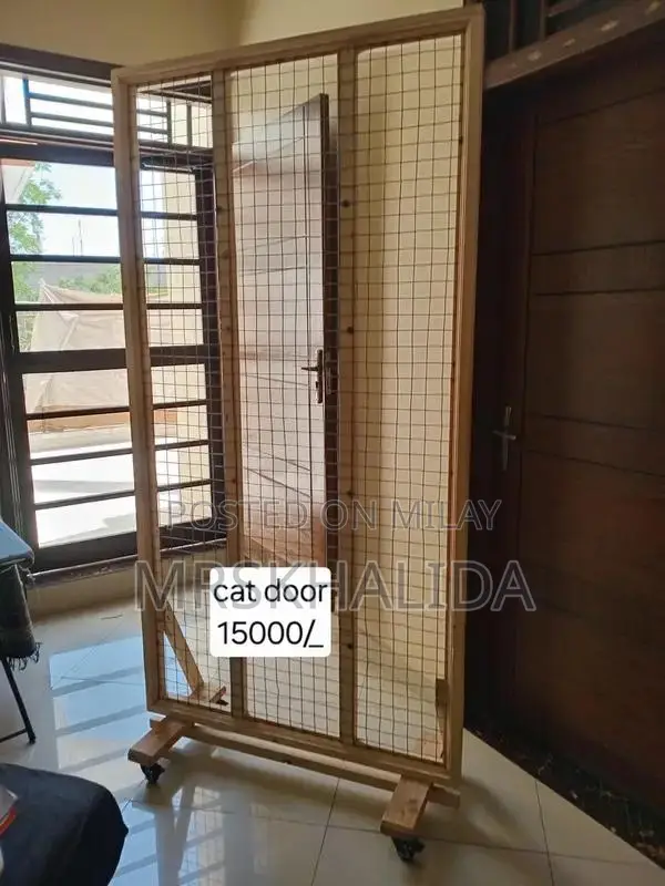 Wooden Cat Door for Bedrooms and Pet Access