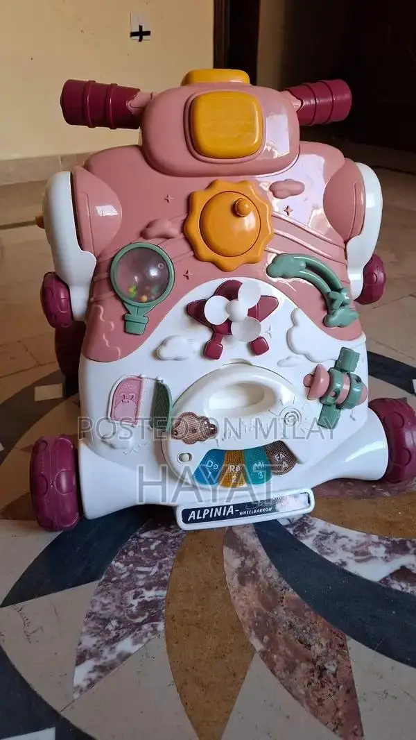 3-Wheel Toddler Walker with Mini Piano - Convertible Play Station