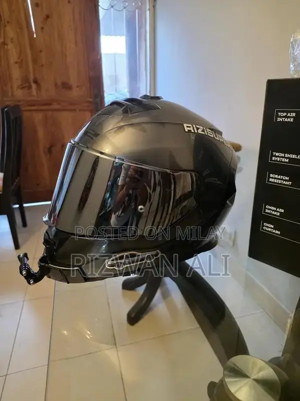 LS2 Storm Motorcycle Helmet - Medium Size with Extra Chrome Visor